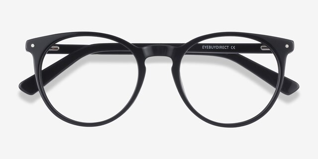 Fleury Black AcetateEyeglass Frames from EyeBuyDirect, Closed View
