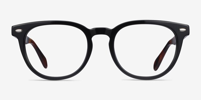 Maeby Black AcetateEyeglass Frames from EyeBuyDirect, Front View