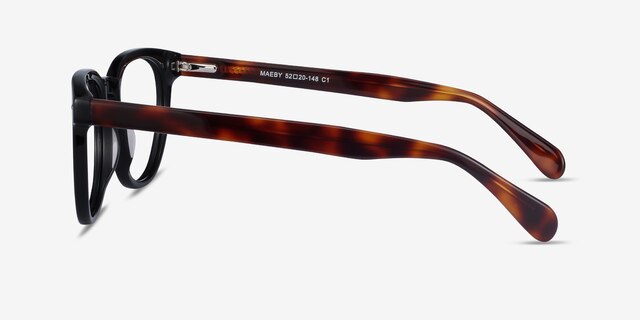Maeby Black AcetateEyeglass Frames from EyeBuyDirect, Side View