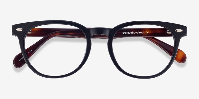Maeby Black AcetateEyeglass Frames from EyeBuyDirect, Closed View