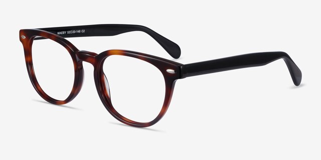 Maeby Dark Tortoise AcetateEyeglass Frames from EyeBuyDirect, Angle View