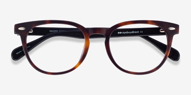 Maeby Dark Tortoise AcetateEyeglass Frames from EyeBuyDirect, Closed View