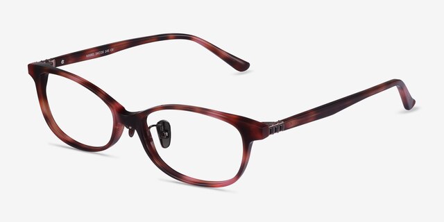 Mabel Pink Tortoise AcetateEyeglass Frames from EyeBuyDirect, Angle View