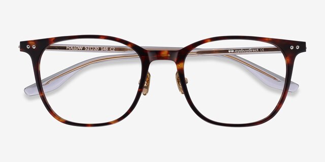 Follow Tortoise AcetateEyeglass Frames from EyeBuyDirect, Closed View