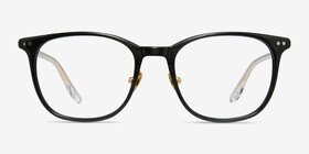 Follow Black Golden Acétate Montures de lunettes de vue d'EyeBuyDirect, Vue de Face