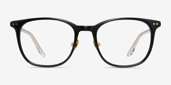 Follow Black Golden Acetate Eyeglass Frames