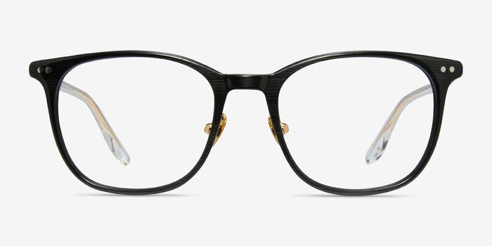 Follow Black Golden Acetate Eyeglass Frames from EyeBuyDirect