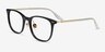 Follow Black Golden AcétateMontures de lunettes de vue d'EyeBuyDirect, Vue d'Angle