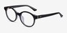Amata Black AcetateEyeglass Frames from EyeBuyDirect, Angle View