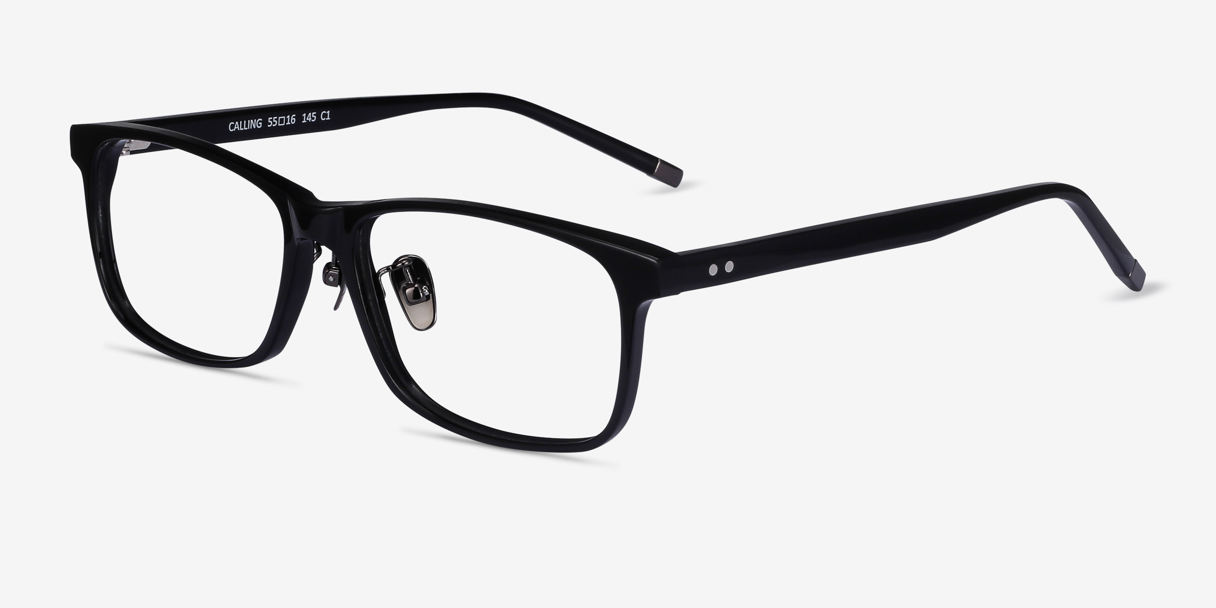 Calling Rectangle Black Full Rim Eyeglasses | Eyebuydirect