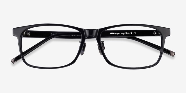 Calling Black AcetateEyeglass Frames from EyeBuyDirect, Closed View