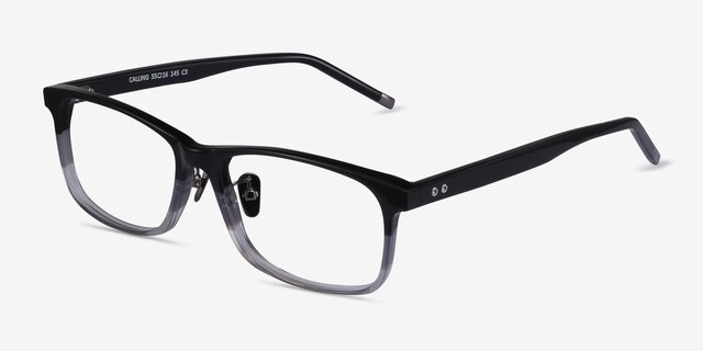 Calling Striped AcetateEyeglass Frames from EyeBuyDirect, Angle View