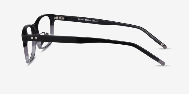 Calling Striped AcetateEyeglass Frames from EyeBuyDirect, Side View