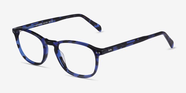 Socorro Blue Tortoise AcetateEyeglass Frames from EyeBuyDirect, Angle View