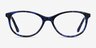 Depth Blue Floral AcetateEyeglass Frames from EyeBuyDirect, Front View
