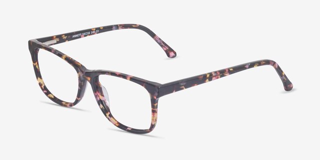 Annett Fleuries AcétateMontures de lunettes de vue d'EyeBuyDirect, Vue d'Angle