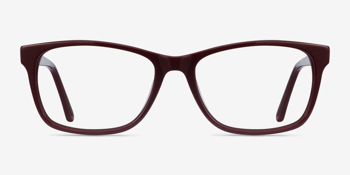 Annett Burgundy Acetate Eyeglass Frames from EyeBuyDirect