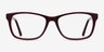 Annett Burgundy AcétateMontures de lunettes de vue d'EyeBuyDirect, Vue de Face