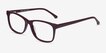 Annett Burgundy AcetateEyeglass Frames from EyeBuyDirect, Angle View