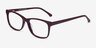 Annett Burgundy AcétateMontures de lunettes de vue d'EyeBuyDirect, Vue d'Angle