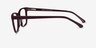 Annett Burgundy AcétateMontures de lunettes de vue d'EyeBuyDirect, Vue de Côté