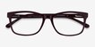 Annett Burgundy AcetateEyeglass Frames from EyeBuyDirect, Closed View