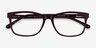 Annett Burgundy AcétateMontures de lunettes de vue d'EyeBuyDirect, Vue Rapprochée