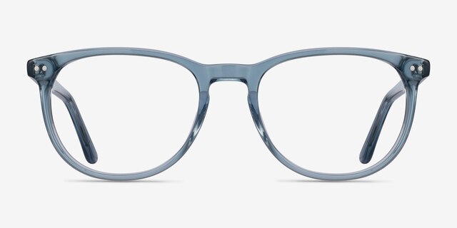 Cherbourg Clear Blue AcetateEyeglass Frames from EyeBuyDirect, Front View