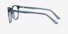Cherbourg Clear Blue AcetateEyeglass Frames from EyeBuyDirect, Side View