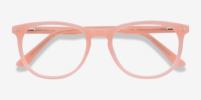 Cherbourg Coral AcetateEyeglass Frames from EyeBuyDirect, Closed View