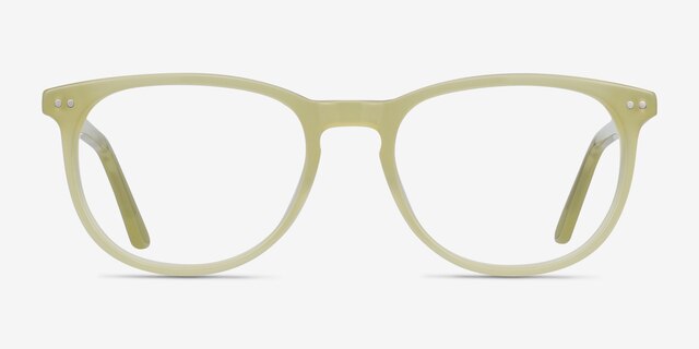 Cherbourg Lime Green AcétateMontures de lunettes de vue d'EyeBuyDirect, Vue de Face