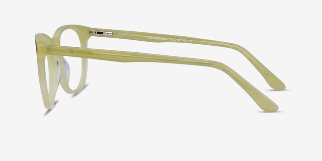 Cherbourg Lime Green AcétateMontures de lunettes de vue d'EyeBuyDirect, Vue de Côté
