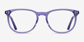 Cherbourg Violet Acétate Montures de lunettes de vue d'EyeBuyDirect, Vue de Face