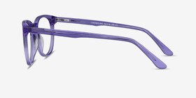 Cherbourg Violet Acétate Montures de lunettes de vue d'EyeBuyDirect, Vue de Côté