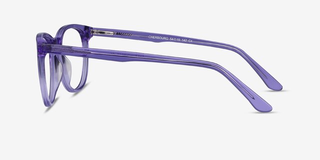 Cherbourg Violet AcétateMontures de lunettes de vue d'EyeBuyDirect, Vue de Côté
