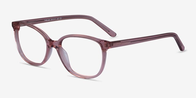 Thelma Pink AcetateEyeglass Frames from EyeBuyDirect, Angle View