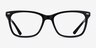 Varda Black AcetateEyeglass Frames from EyeBuyDirect, Front View