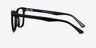Varda Black AcetateEyeglass Frames from EyeBuyDirect, Side View