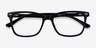 Varda Black AcetateEyeglass Frames from EyeBuyDirect, Closed View