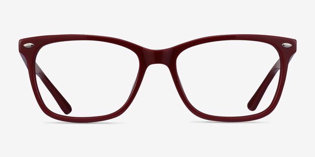 Varda Burgundy AcetateEyeglass Frames from EyeBuyDirect, Front View