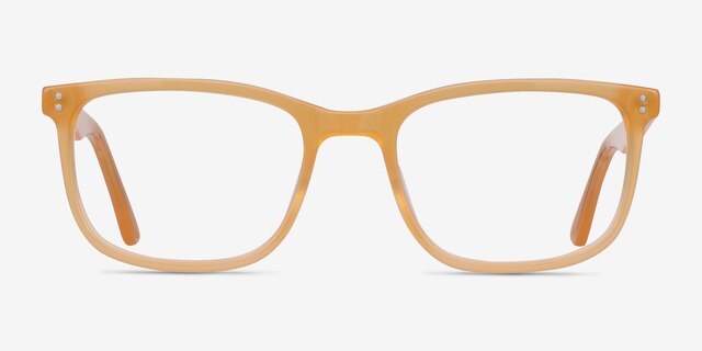 Lugano Light Orange AcetateEyeglass Frames from EyeBuyDirect, Front View