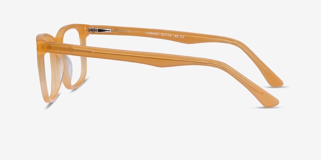 Lugano Light Orange AcetateEyeglass Frames from EyeBuyDirect, Side View