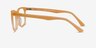 Lugano Light Orange AcetateEyeglass Frames from EyeBuyDirect, Side View