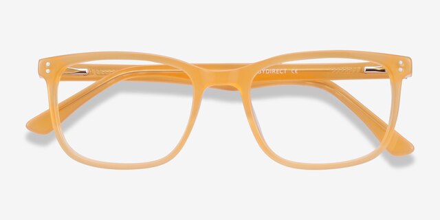 Lugano Light Orange AcetateEyeglass Frames from EyeBuyDirect, Closed View