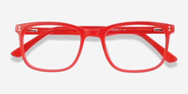Lugano Red AcetateEyeglass Frames from EyeBuyDirect, Closed View