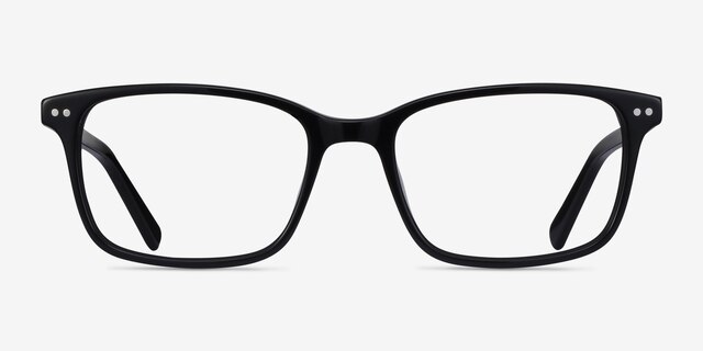 Basel Black AcetateEyeglass Frames from EyeBuyDirect, Front View