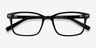 Basel Black AcetateEyeglass Frames from EyeBuyDirect, Closed View