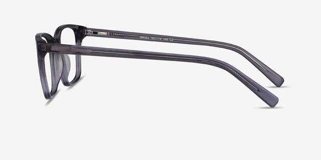 Basel Gray AcetateEyeglass Frames from EyeBuyDirect, Side View
