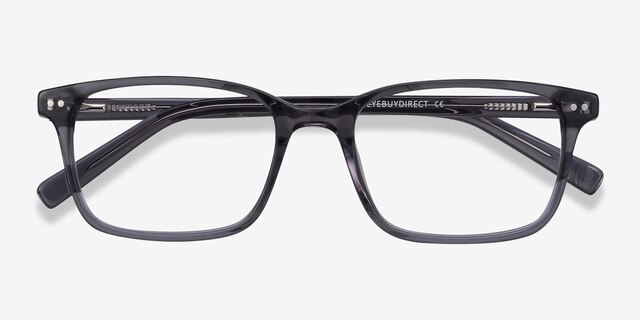 Basel Gray AcetateEyeglass Frames from EyeBuyDirect, Closed View