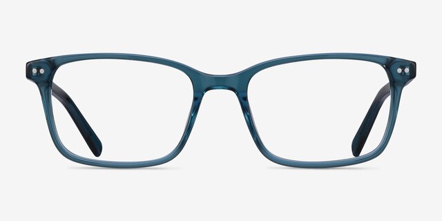 Basel Green Blue AcetateEyeglass Frames from EyeBuyDirect, Front View